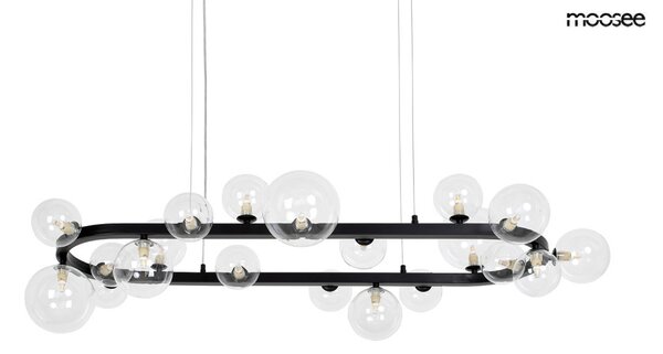 MOOSEE Alure Oval 120 Modern Üvegbúrás Függőlámpa Fekete