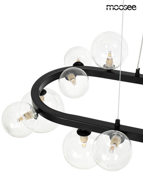 MOOSEE Alure Oval 120 Modern Üvegbúrás Függőlámpa Fekete