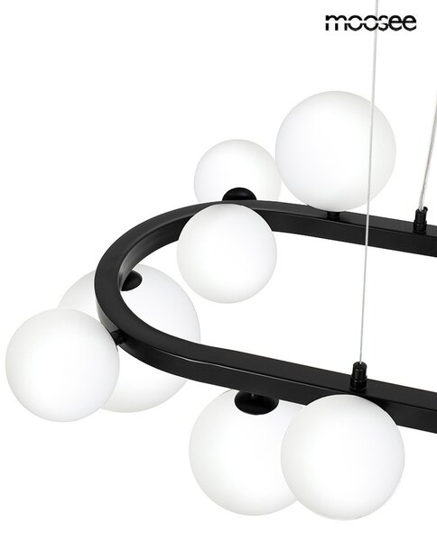 MOOSEE Alure Oval 120 Modern Függőlámpa Fekete-Tejfehér