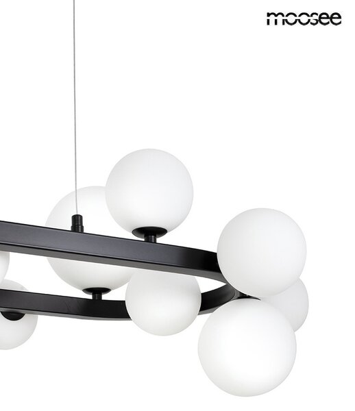 MOOSEE Alure Oval 120 Modern Függőlámpa Fekete-Tejfehér