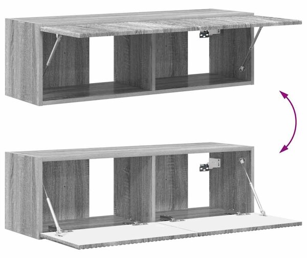 VidaXL TV Fali Szekrény 2 pcs Szürke Sonoma 60 x 31 x 29.5 cm Faanyag