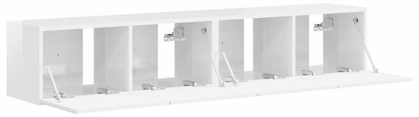 VidaXL TV Fali Szekrény 2 pcs Fényes Fehér 78,5 x 31 x 29,5 cm Faanyag