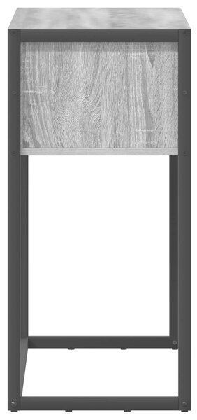 VidaXL Végasztal fiókkal Szürke Sonoma 100 x 36 x 75 cm Faanyag
