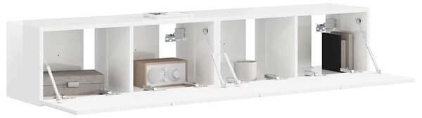 VidaXL TV Fali Szekrény 2 pcs Fényes Fehér 78,5 x 31 x 29,5 cm Faanyag