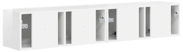 VidaXL TV Fali Szekrény 2 pcs Fényes Fehér 78,5 x 31 x 29,5 cm Faanyag