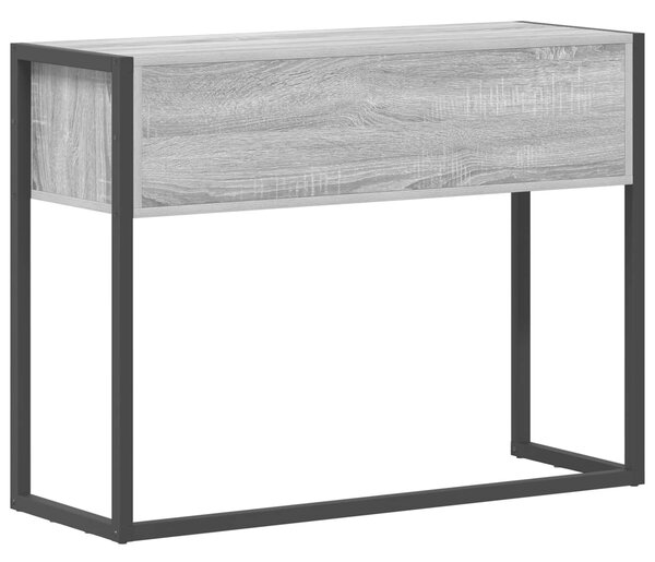 VidaXL Végasztal fiókkal Szürke Sonoma 100 x 36 x 75 cm Faanyag