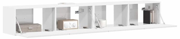 VidaXL TV Fali Szekrény 2 pcs Fényes Fehér 60 x 31 x 29.5 cm Faanyag