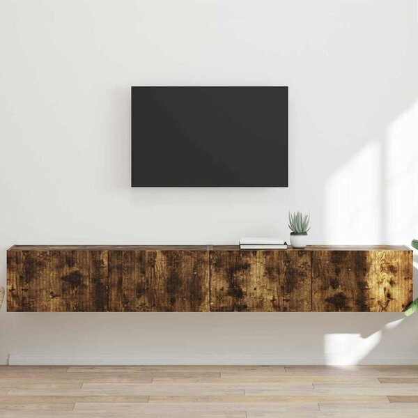 VidaXL TV Fali Szekrény 2 pcs Füstölt tölgy 98 x 31 x 29,5 cm Faanyag