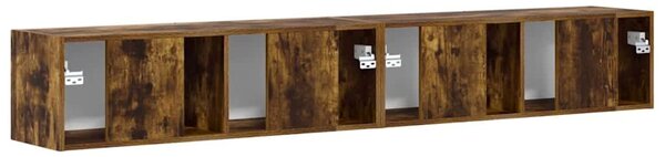VidaXL TV Fali Szekrény 2 pcs Füstölt tölgy 98 x 31 x 29,5 cm Faanyag