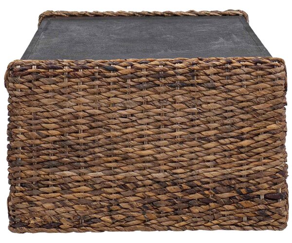 VidaXL Dohányzóasztal Természetes 110 x 55 x 35 cm Tömör Mahagóni Fa