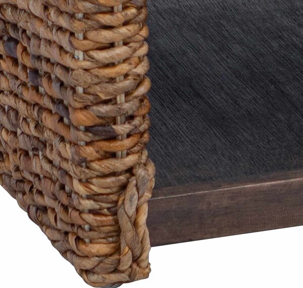 VidaXL Dohányzóasztal Természetes 110 x 55 x 35 cm Tömör Mahagóni Fa