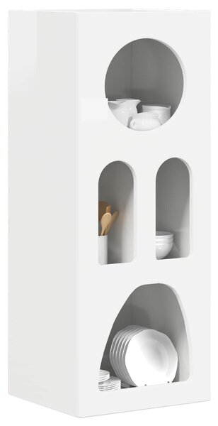 VidaXL Széf ELST Magas Fényű Fehér 40 x 35 x 100,5 cm Szerelt Fa