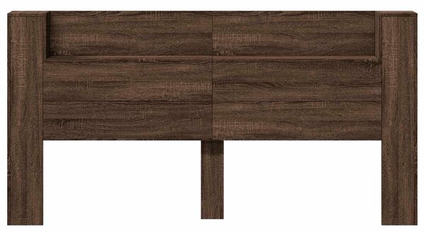 VidaXL Fejtámla polcokkal Barna Tölgy 200 x 16,5 x 103,5 cm Faanyag