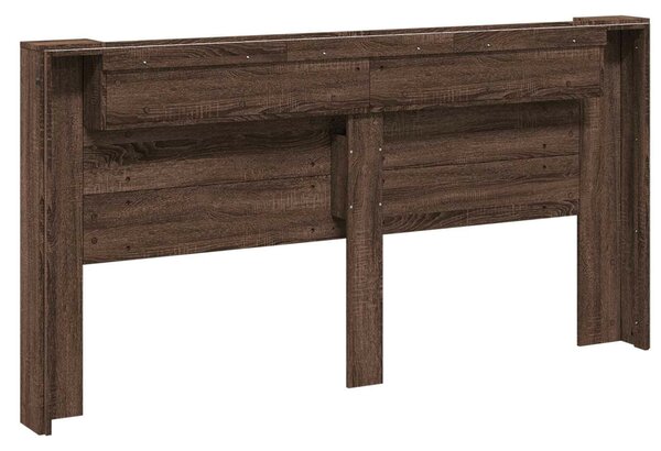 VidaXL Fejtámla polcokkal Barna Tölgy 200 x 16,5 x 103,5 cm Faanyag