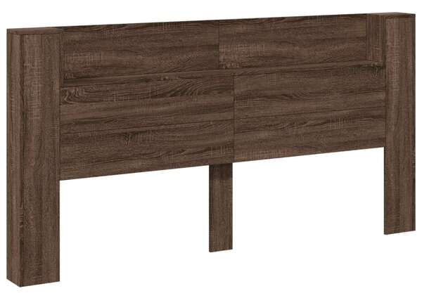 VidaXL Fejtámla polcokkal Barna Tölgy 200 x 16,5 x 103,5 cm Faanyag