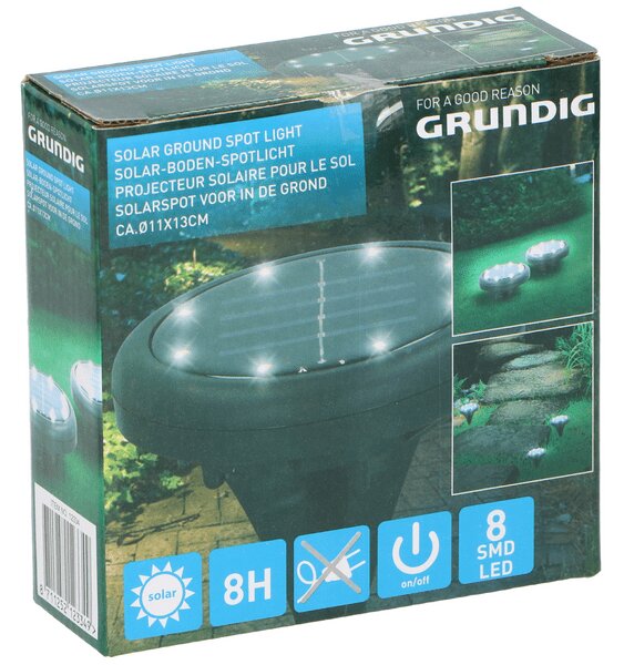 Grundig Solar leszúrható lapos lámpa, 11x13 cm