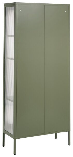 Üveges vitrin FOXTON 80 cm Fém Zöld