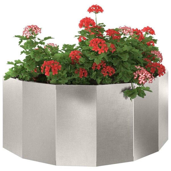 VidaXL Növénytartó Ezüst 90 x 45 x 35 cm Rozsdamentes acél
