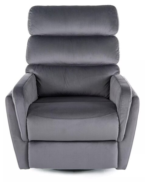 Argos Velvet Relax Fotel Bársony Szürke Forgatható