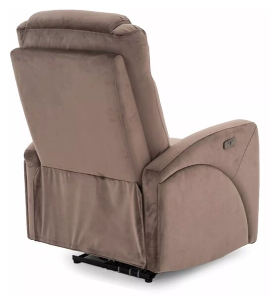 Kronos Velvet Elektromos Relax Fotel Bársony Cappuccino