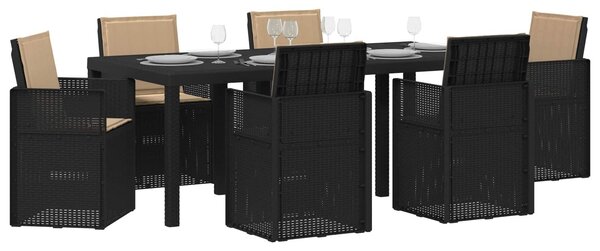 VidaXL Kert étkező szett párnával 7 pcs Antracitszürke és Tópszínű PP