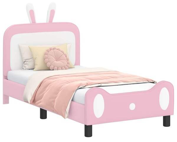 VidaXL Gyerekágy kerettel Rózsaszín 80 x 160 cm PU