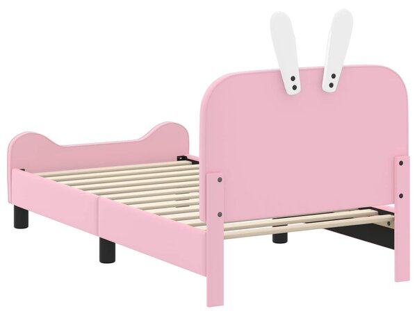 VidaXL Gyerekágy kerettel Rózsaszín 80 x 160 cm PU
