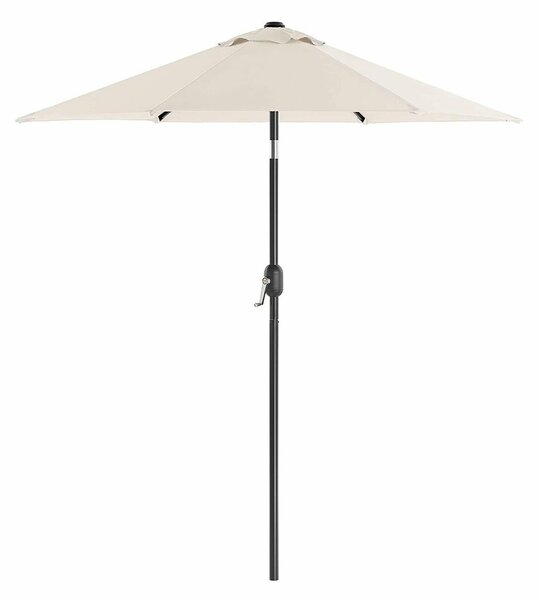 Kerti napernyő 200 cm, kétirányban dönthető 30°, UPF 50+ poliészter, fém váz, bézs