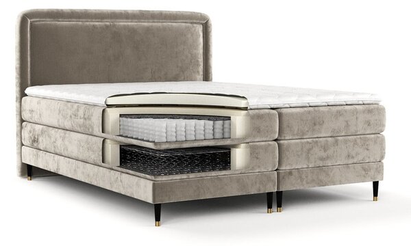 Világosbarna boxspring ágy 160x200 cm Dove – Maison de Rêve