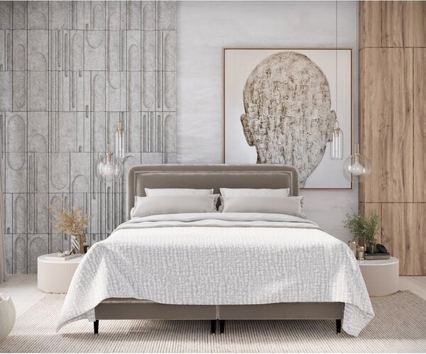 Világosbarna boxspring ágy 160x200 cm Dove – Maison de Rêve