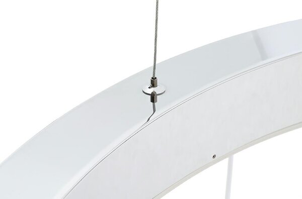 King Home Ring 40 LED Polírozott Acél Függőlámpa Ezüst