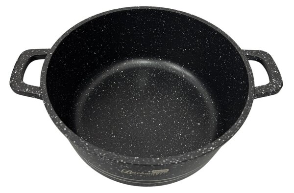 Bachmayer Edény Átlátszó Fedővel, Márványozott Tapadásmentes Bevonattal, Hőálló Festéssel, Indukciós Aljjal - 20 cm