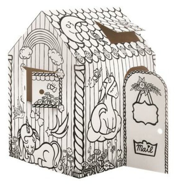 Színezhető karton játszóház, FELLOWES BANKERS BOX&reg; Playhouse, unikornis, vegyes minta (IFW12324)