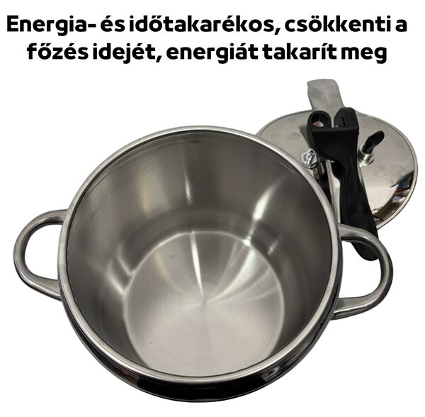 Perfect Home Hagyományos Gyorsfőző Edény, Kukta Rozsdamentes Acélból, Idő- és Energiahatékony Kialakítással - 5L