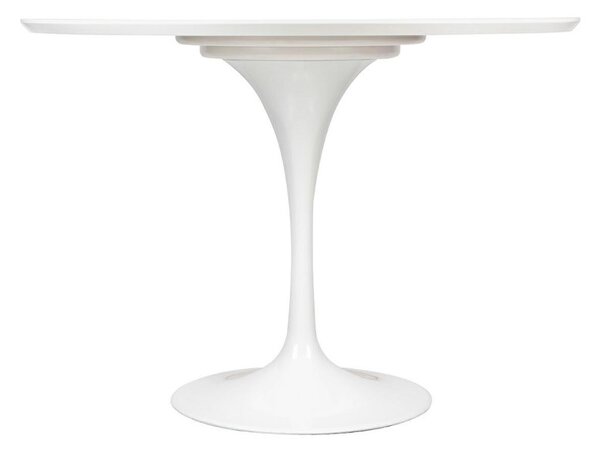 King Home Tulip Premium Kerek Étkezőasztal MDF Fehér Fényes GT-09R.100