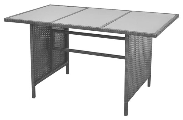4 részes fekete polyrattan kerti pihenőgarnitúra párnákkal