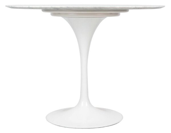 King Home Tulip Marble Kerek Étkezőasztal Carrara Márvány Fehér