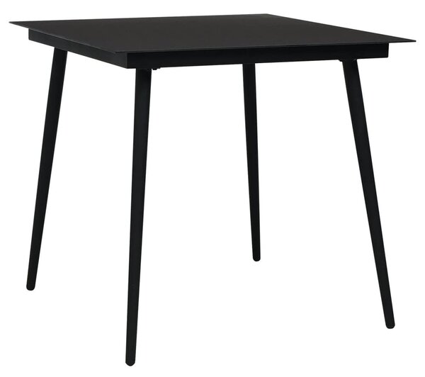 3 részes fekete PVC rattan kerti étkezőgarnitúra