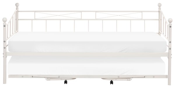 Heverő Fém LOUANNEC 90 x 200 cm Kihúzható Bézs