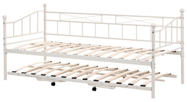 Heverő Fém LOUANNEC 90 x 200 cm Kihúzható Bézs