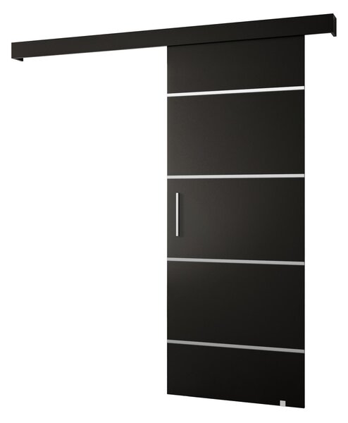 Tolóajtó 70 cm Slavdro 4 (matt fekete). Akció -24%