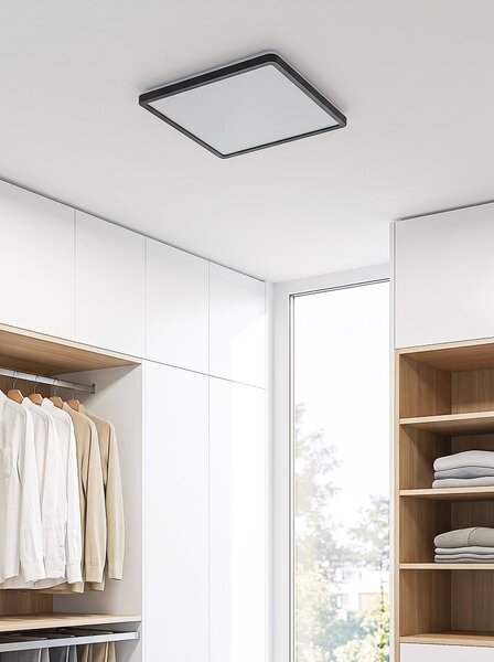 LED mennyezeti lámpa CEREON Távirányítóval Dimmer funkcióval Fekete