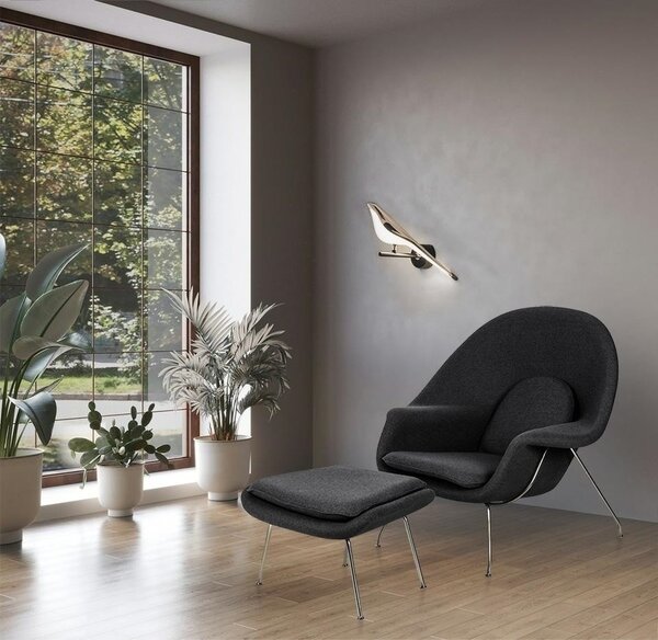 Moosee Bird LED Fali Lámpa Arany-Fehér Madár Dizájn