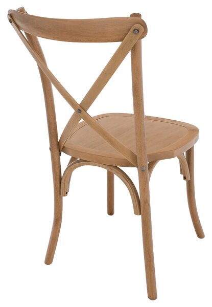 KONDELA Szék, tömör fa, barna, SAMILO