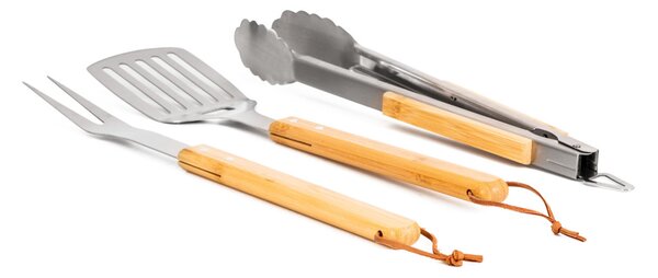 Grillezőeszközök G21 készlet, 3 darabos, fa nyéllel