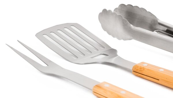 Grillezőeszközök G21 készlet, 3 darabos, fa nyéllel