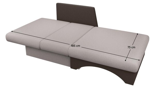 Fotel Kubosik new (bézsszürke taupe + barna) (B)