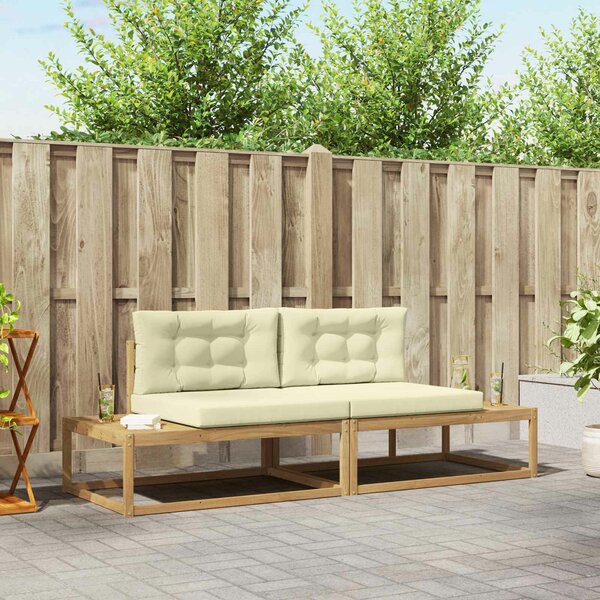 VidaXL Kültéri kanapé szett Fehér 230,5 x 83 x 73 cm Poliészter