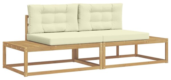 VidaXL Kültéri kanapé szett Fehér 230,5 x 83 x 73 cm Poliészter