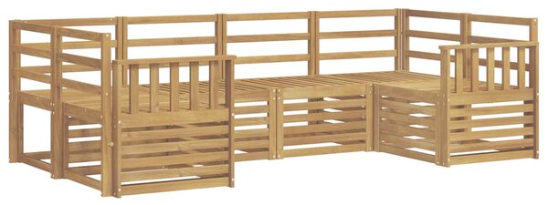 VidaXL Kültéri kanapé szett 6 pcs Fehér 245 x 128,5 x 73 cm